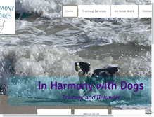 Tablet Screenshot of inharmonywithdogs.com